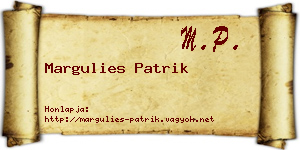 Margulies Patrik névjegykártya