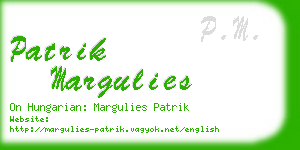 patrik margulies business card